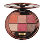 6 Colors Shimmer Eyeshadow Palette with Mirror, Neutral Nude Eye Shadow Matte & Glitter Shades Highly Pigmented Blendable Waterproof Long-Lasting Natural Smokey Eye Makeup Palette for Women 8#