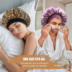 Satin Silk Bonnet for Sleeping, Soft Satin Lined Hair Bonnet for Women, Double Layer Sleep Nightcap