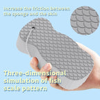 2024 Upgraded Soft Exfoliating Bath Sponges 4 Pcs, Gentle Exfoliating Body Scrub, Quick-Dry, Deep Cleansing, African Net Sponge, for All Skin Types