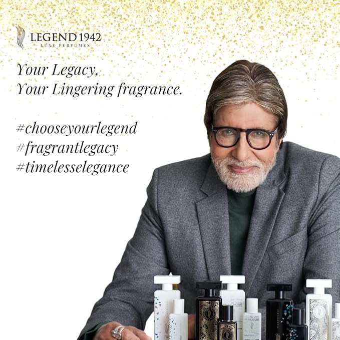 Luxe Perfumes by Amitabh Bachchan | Heritage Black Long Lasting Perfume For Men & Women | Cologne - Woody Fragrance | Birthday Anniversary Husband Wife Gifts | Everyday Essentials | 100Ml