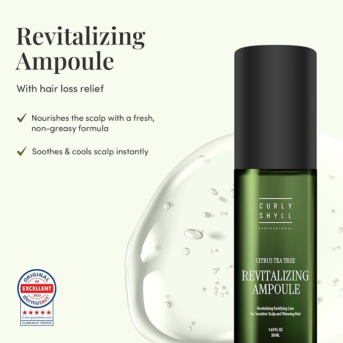 CURLYSHYLL Revitalizing Ampoule | Scalp Serum for Thinning Hair & Sensitive Scalp | Lightweight Daily Use | 50ml