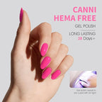 CANNI 6 Colors 9 ML Hema-Free Pink Gel Nail Polish Set, Hot Pink Purple Gel Polish Kit Light Baby Neon Colors, Soak Off LED Manicure Kit DIY at Home Salon Gifts