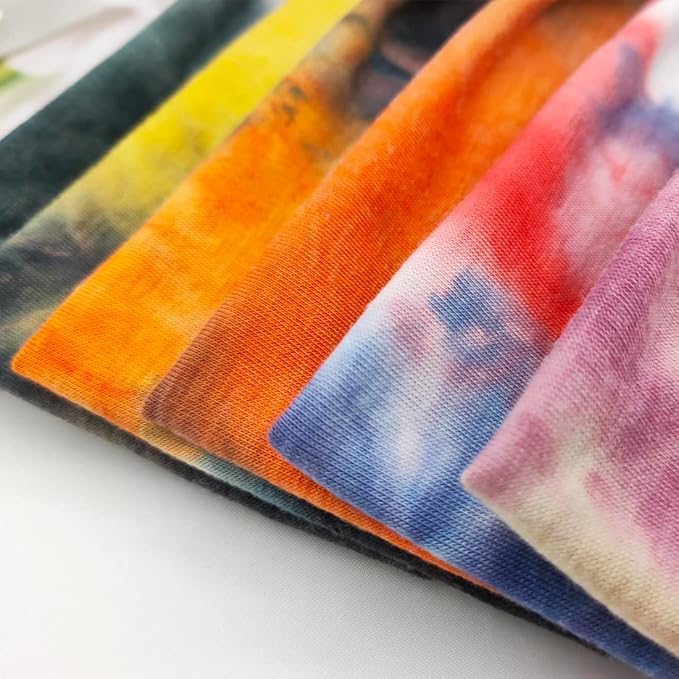 Headbands For Women Workout Wide Headband Yoga Head Bands For Women's Hair Accessories Fashion Band Tie Dye 6 Pack