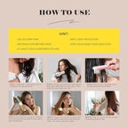 Portable Mini Travel Blow Dryer Brush for Women, Light Weight Dual Voltage 110V-120V/220V-240V Hot Air Brush with International Power Adaptor