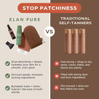 Non Toxic Gradual Self Tanner - Organic Tanning Foam - Long Lasting Natural Looking Tan - Streak Free Smooth Application - Plant Based Ingredients - Vanilla