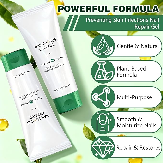 2PCS Nail Repair Gel, Nail Growth Repair Cream, New Multi-Purpose Nail Repair, Foot Care Cream for Moisturizing and Repairing Feet