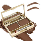 Boobeen Eyebrow Powder Kit, 2-color Waterproof Eyebrow Palette Makeup to Definer & Filler Brows, Eyebrow Color Powder Shape Natural Looking Brow - with Mirror Brush
