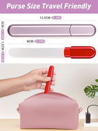 2 Packs Glass Nail Buffers with Case for Natural Nails, Glass Nail Files Shaping Nano Nail Shiners Crystal Polisher Manicure Tools Shine for Home Salon Use Stocking Stuffers for Women Christmas Gift