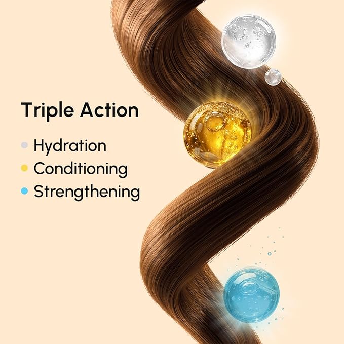 MAREE Deep Conditioning Hair Mask for Damaged Hair – Argan Oil & Biotin Jojoba Hair Treatment – Hair Repair Mask for Dry, Curly, Frizzy Color-Treated Hair Care – Mascarilla Para el Cabello Hidratante