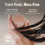 Driftwood Conditioner Bar, Vegan Solid Hair Conditioner for Oily Hair, Dandruff & Scalp Care, with Sandalwood, Lavender, Peppermint, Zero Waste, Travel-Friendly