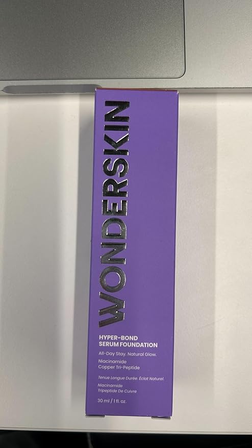 Wonderskin Hyper Bond All-Day Stay Serum Foundation – Waterproof, Transfer-Proof, 24HR Longwear Face Makeup with Niacinamide & Hyaluronic Acid – Lightweight, Natural Finish (Dream)