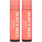 Burt's Bees Lip Tint Balm with Long Lasting 2 in 1 Duo Tinted Balm Formula, Color Infused with Deeply Hydrating Shea Butter for a Natural Looking Buildable Finish, Raspberry Zinnia (2-Pack)