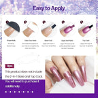 10ml 6 Colors Nail Polish Set Dark Green Pink Glitter Deep Blue Series Nail Polish Gifts for Women