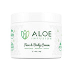 Aloe Infusion Aloe Vera Face & Body Cream – Natural Moisturizer for Dry, Sensitive & Irritated Skin – Hydrating, Non-Greasy Lotion with Shea Butter & Manuka Honey – After-Sun Care & Eczema Cream