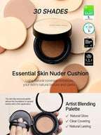 JUNG SAEM MOOL Essential Skin Nuder Cushion 25N Bronze 0.49 Fl Oz, No Refill, Natural Radiant Finish Cushion Foundation with Buildable Coverage, Lightweight Texture, Korean Foundation Makeup