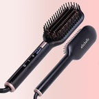 ELLA BELLA® Hair Straightening Brush • Heated Straightener Brush Comb • Straightens in 1 Pass • Ionic Technology for Healthier Hair • Suitable for All Types
