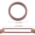 100 Pcs Thick Seamless Hair Ties, Ponytail Holders Hair Accessories No Damage for Thick Hair, Valentine's Day Christmas Gift (Natural Colors)