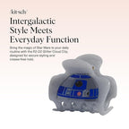 Kitsch x Star Wars R2-D2 Glitter Medium Hair Clip for Women – Whimsical Galaxy-Inspired Claw Clip | Recycled Plastic, Strong Secure Grip, | Ideal Gifts for Women, Hair Accessories for Girls