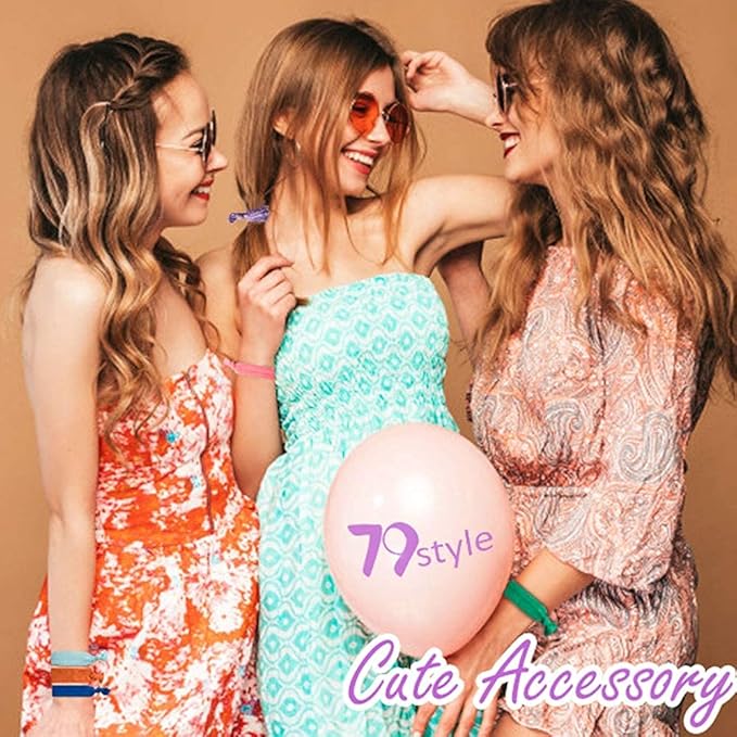 79STYLE 100Pcs No Crease Hair Ties For Women Fabric Hair Ties Cloth Ribbon Hair Scrunchies Knotted Ponytail Holders. Yoga Twist Flat Hair Bands Bulk Elastic Hair Ties Bracelet Grils (Mutil-20Colors)