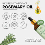 HERBION Naturals Rosemary Hair Oil, 3.4 fl Oz: Ultimate Hair Growth Oil, Infused with Essential Oils for Scalp and Hair Care, Hair Growth Serum with Lavender & Tea Tree, Glass Bottle