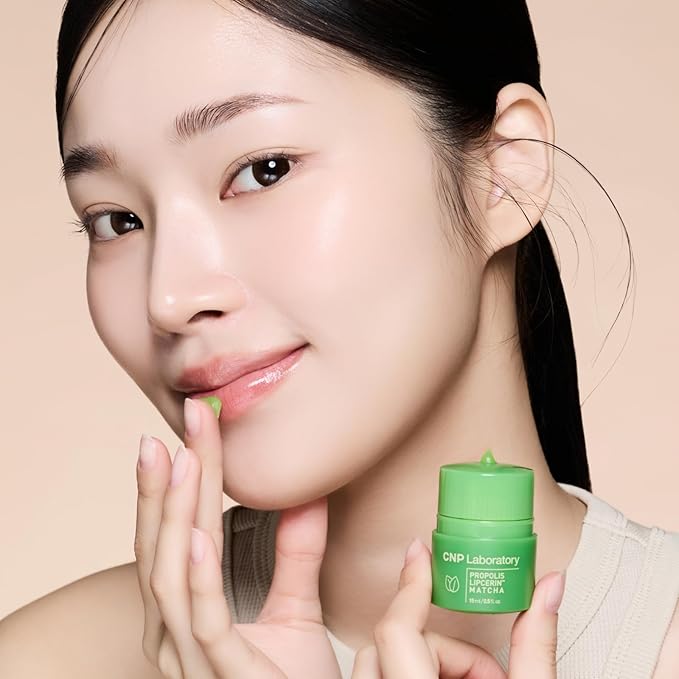 CNP Café Lip Butter - Propolis Lipcerin™ 07 Matcha, Hydrating Overnight Manuka Lip Balm & Mask, 12hr Long-Lasting Moisture, Korean Skin Care, 0.5 fl.oz.