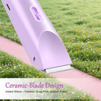 2-in-1 Bikini Trimmer for Women, Bikini Shaver, Dual Head Electric Razor, IPX7 Waterproof Wet/Dry, USB Rechargeable for Pubic/Underarm/Leg, Pink