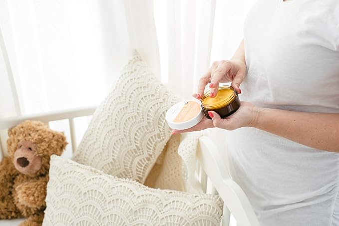 Mambino Organics Oh Baby! Belly Butter, Belly Cream with Shea Butter for Pregnancy, Minimizes Stretch Marks, Vegan, Cruelty-Free, Maternity Skin Care, 4 fl oz