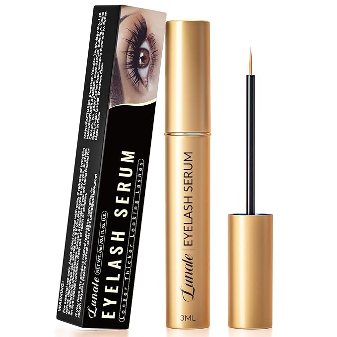 Eyelash Growth Serum with Advanced Formula: Rapid Eye Lash Enhancing Serum for Eyelash and Eyebrow Growth in 3-4 Weeks - Boost Longer Thicker and Fuller Lashes (3ML)