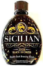 The Sicilian 200X Dark Black Bronzer Tanning Lotion - BEST for Glowing Skin - Gradual Bronzing & Sunless Self Tanner Lotion - Luxurious Sunless Body Tanning Lotion Nourishes Skin