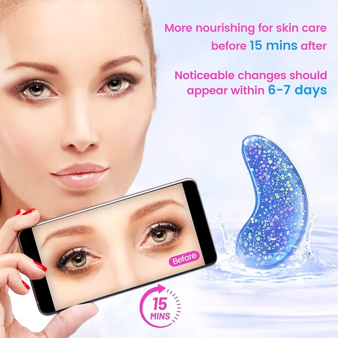 Eye Masks (36 Pairs) - Under Eye Patches for Relieves Dark Circles, Fine Lines and Puffiness, Revitalizing Eye Gel Pads - Ideal for Daily Skin Care & Gift Choice