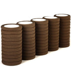 50PCS No Damage Hair Ties for Women, Cotton Elastic Hair Bands, Soft Ponytail Holders, Large Pony Tails Hair Ties, Brown, 2 Inch in Diameter, by Qarwayoc