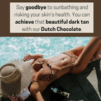 Dutch Chocolate Deluxe Self Tanner Mousse – | Violet Base to Neutralize Orange Undertones | Natural Rich Brown Tan | Vegan & Cruelty-Free | Fast Dry | Hydrating with Hyaluronic Acid