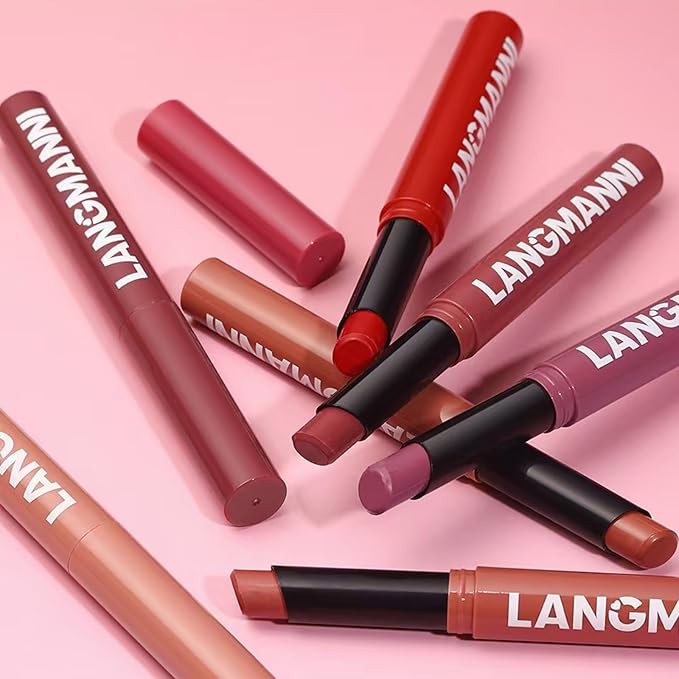 Matte Lipstick For Women Girls 24Hr Wear Waterproof Long Lasting Hypoallergenic Lipsticks - Lightweight Non-Drying, Fade-Resistant Formula 12 Trendy Colors for Daily Use Vegan & Cruelty-Free 08 (08)