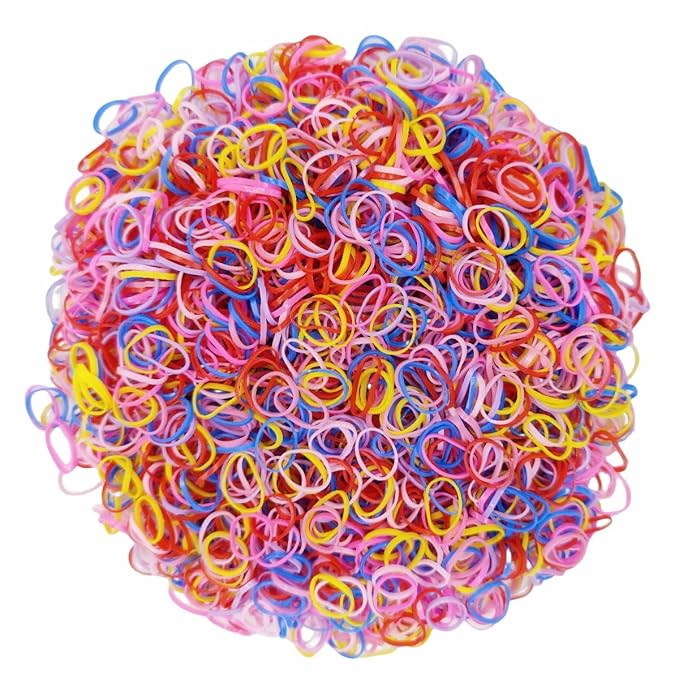 3200 Pcs Elastic Rubber Bands Small Hair Ties Hair Rubber Mini Hair Bands Hair Elastics Tiny Soft Holder Ponytails for Girls (Multicolor)