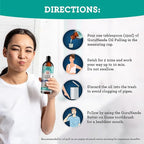 GuruNanda CocoMint Oil Pulling Mouthwash for Complete Oral Hygiene, 7 Essential Oils & Vitamins for Happy Teeth & Gums & Fresh Breath, with 2 Toothbrushes & 2 Tongue Scrapers, Alcohol-Free, 3X8 oz