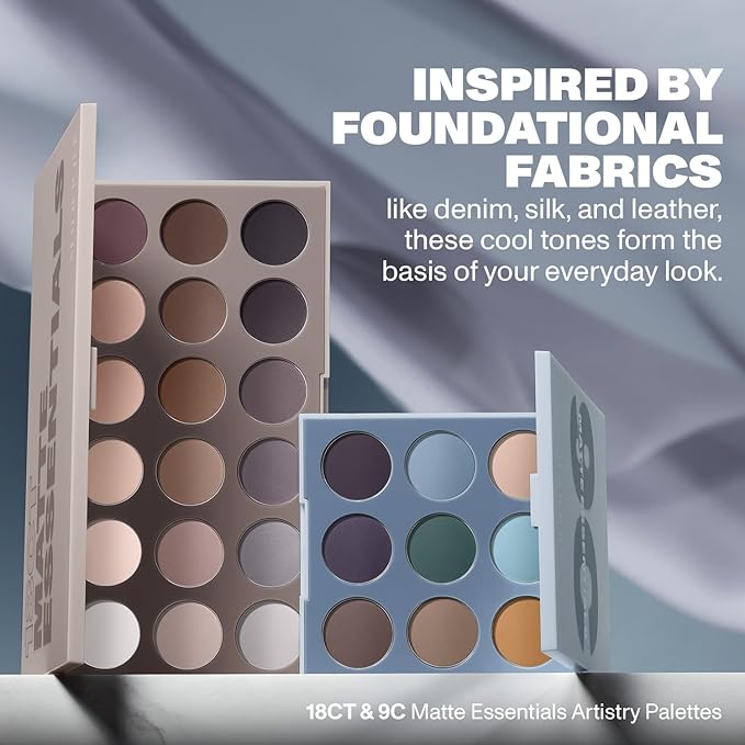 Morphe 9C Matte Essentials Artistry Palette - Cool-Toned Makeup Palette with All-Matte Finishes - Highly Pigmented Eye Makeup with a Blendable & Buildable Formula (0.35 oz)