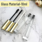 Empty Mascara Tube and Wand Glass, 3PCS 10ml Empty Mascara Tube and Lip Gloss Tubes, Eyelash Spoolies with Tube, Eyelash Growth Packing Tube Container for Home and Travel (B)