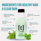 Teenology Teen Shampoo – Avoid Acne Breakouts, Non-Comedogenic, For Dry & Oily Scalps, Sulfate & Paraben Free, Natural Botanical Extracts, for Clear Skin & Healthy Hair, 16 oz – (Mint)