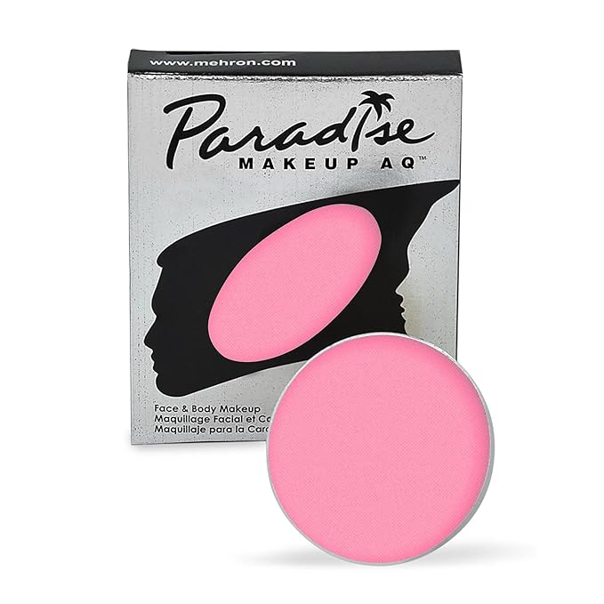 Mehron Makeup Paradise Makeup AQ Refill Size | Stage & Screen Performance, Face & Body Painting, Beauty, Cosplay, and Halloween | Water Activated Face Paint, Body Paint .25 oz (7 ml) - Pastel Pink