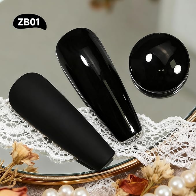 18ml Black Nail Polish Large Volume Quick Drying Nail Polish, Fast Drying and Long Lasting Color Nail Art DIY Home Manicure Gift for Women