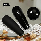 18ml Black Nail Polish Large Volume Quick Drying Nail Polish, Fast Drying and Long Lasting Color Nail Art DIY Home Manicure Gift for Women