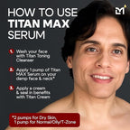 Titan MAX Anti-Aging Face Serum for Men – Ultra Potency Mens Face Moisturizer – Men, Dark Spots, Wrinkles, Fine Lines – Vitamin C & E, 10% Niacinamide, Hyaluronic Acid – Unscented