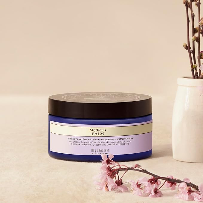Neal's Yard Mother's Balm, Helps Reduce the Appearance of Stretch Marks & Improve Elasticity, Ideal for New Moms, Fragrance Free, Cruelty-Free, 120g
