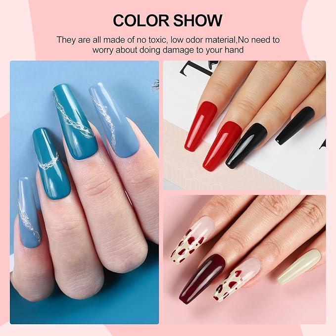 COSCELIA 53pcs Gel Nail Polish Kit with U V light and Drill Starter Kit 35 Colors Gel Nail Polish with 5pcs Top Base Coat Nail Art Professional Gel Manicure Kits Christmas Gifts for Women Teens Girls
