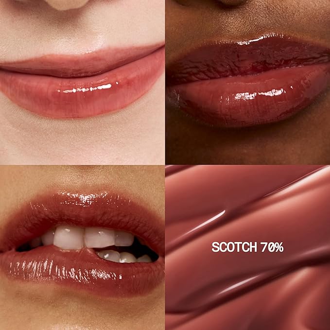 3D Voluming Gloss 70% (Rich) | Scotch 70% l High Shine, Non-Sticky Lip Gloss for Makeup | Long-Lasting, Moisturizing Gel Formula | 30%, 70% Pigment Options | Stocking Stuffers | 5.3g