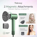 Tideway Hair Dryer, Blow Dryer with Diffuser High-Speed Plasma Ionic Low Noise for Fast Drying, Travel Hair Dryer for Women and Man, Curly/Wavy & Long/Thick Color-Treated Hair H11