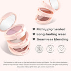 Color Nymph 6 Colors Eyeshadow Makeup Palette | 6-IN-1 Multi-Colored Shimmer & Matte Long-Lasting Travel Size Eye Shadow Make up Kit, Stacked Makeup Design Includes Eyeshadow Brush and Mirror