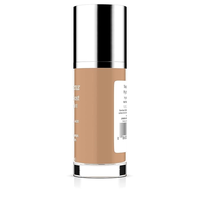 Neutrogena Hydro Boost Hydrating Tint Foundation Makeup for Dry Skin, with Hyaluronic Acid, Lightweight Oil-Free Water Gel, Non-Comedogenic, 60 Natural Beige 1.0 fl. oz