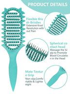 Curl Defining Brush for Curly Hair, 2025 Vented Detangling Brush for Wet, Curl Styling Brush for Women, Less Pulling, Defines & Shapes, Great Gift for Curly Hair Women (Green)