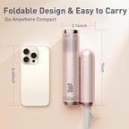 Quico Travel Hair Dryer with Dual Voltage, 120000 RPM Fast Drying Hair Dryers for Women with 500 Million Negative Ions, Thermo-Control Compact Hair Blow Dryer with Cold, 3 Heat & 3 Speed Settings